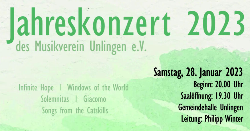 Jahreskonzert 2023 – Musikverein Unlingen e.V.