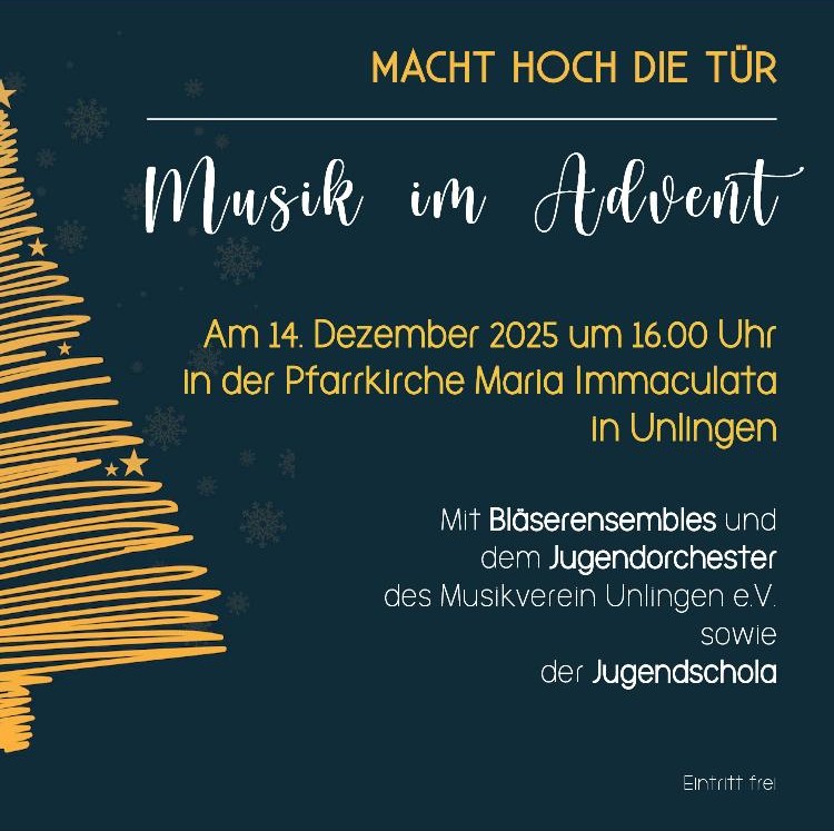 Musik im Advent am 14.12.2025 um 16 Uhr