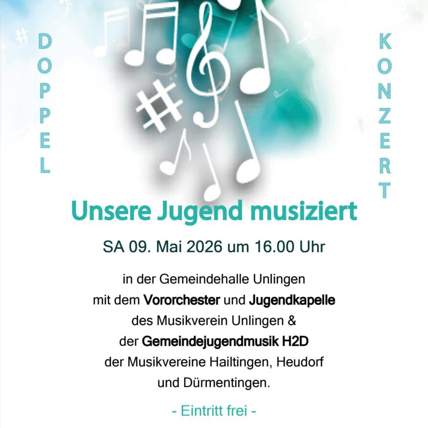 Herzliche Einladung zum Doppelkonzert: „Unsere Jugend musiziert“
