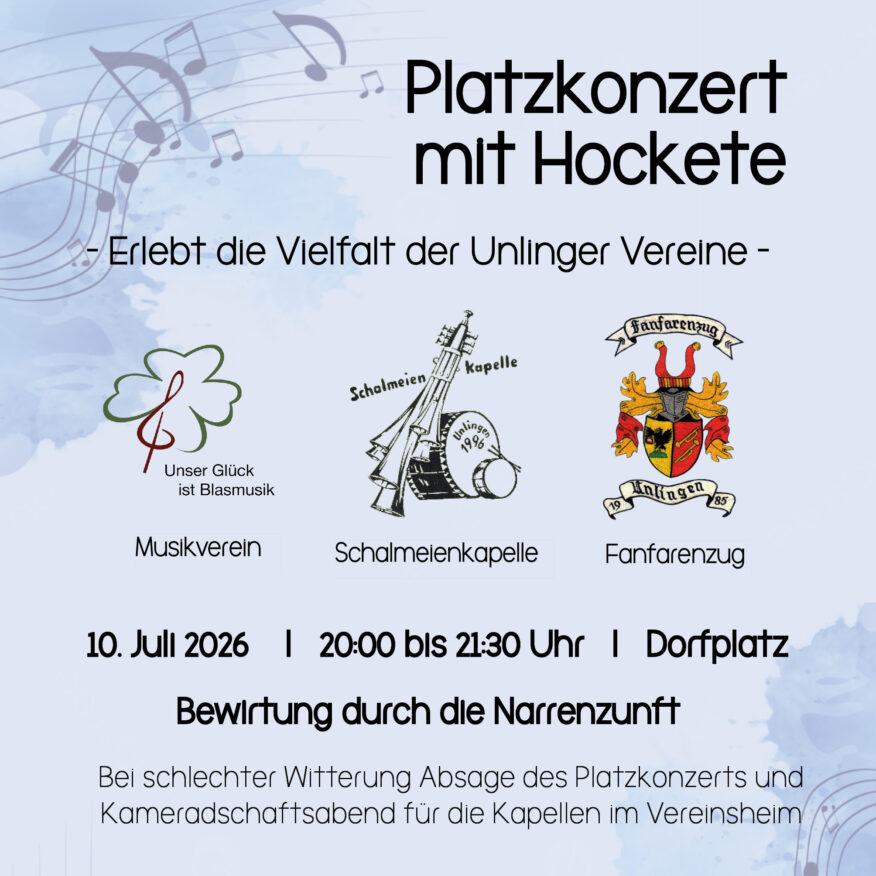 Platzkonzert mit Hockete