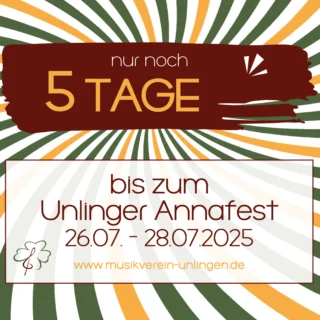 🔥 In 5 Tagen geht’s endlich los - das Annafest steht vor der Tür! ⏳

Tickets für den Hurrikan der Blasmusik: www.hurrikanderblasmusik.de/shop💰