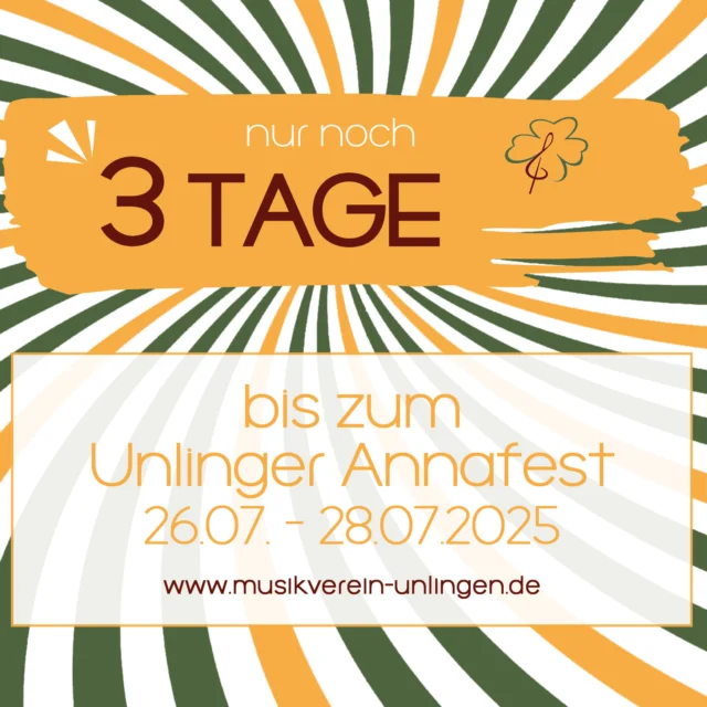 🚨 Nur noch 3 Tage bis zum Start! Das Bier ist kalt, die Stimmung steigt! 🍺🎶

Tickets für den Hurrikan der Blasmusik: www.hurrikanderblasmusik.de/shop 💰