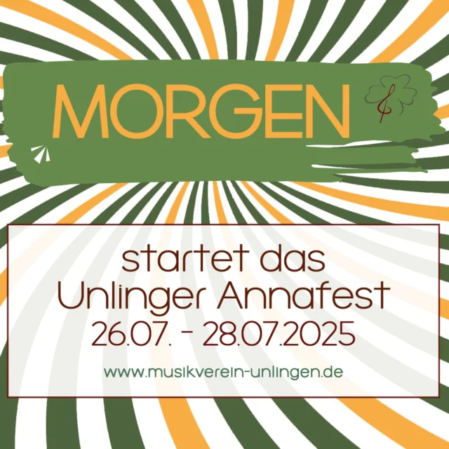 🎉 Morgen ist es so weit! Das Warten hat ein Ende 🍻
Blasmusik, Bier und beste Laune – wir sind bereit! 🔥🎶